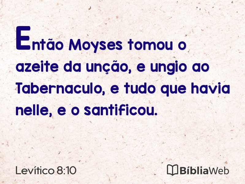 Levítico 8:10 em imagem para compartilhar