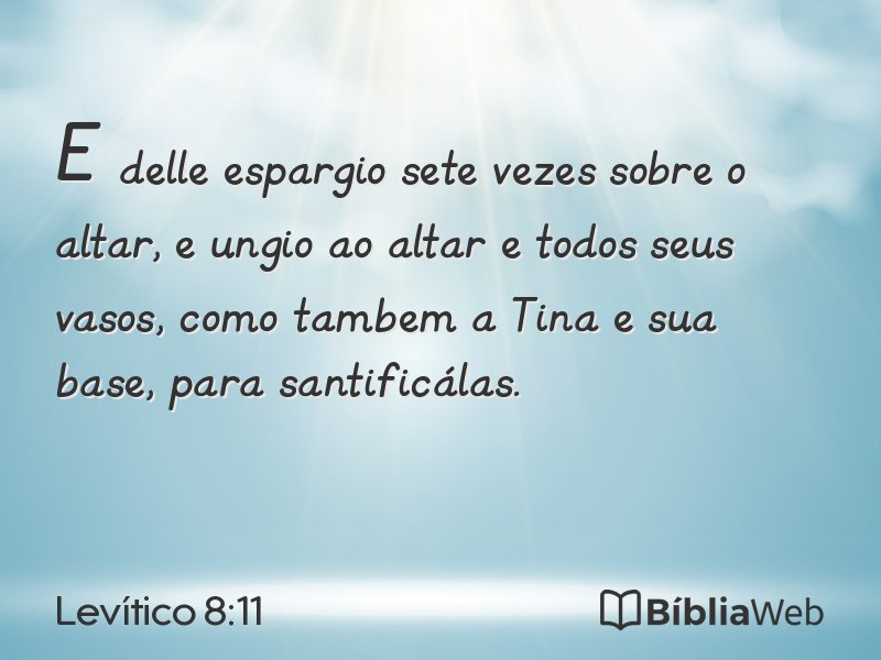 Levítico 8:11 em imagem para compartilhar