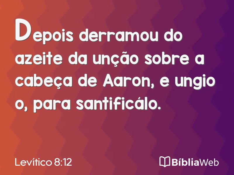 Levítico 8:12 em imagem para compartilhar