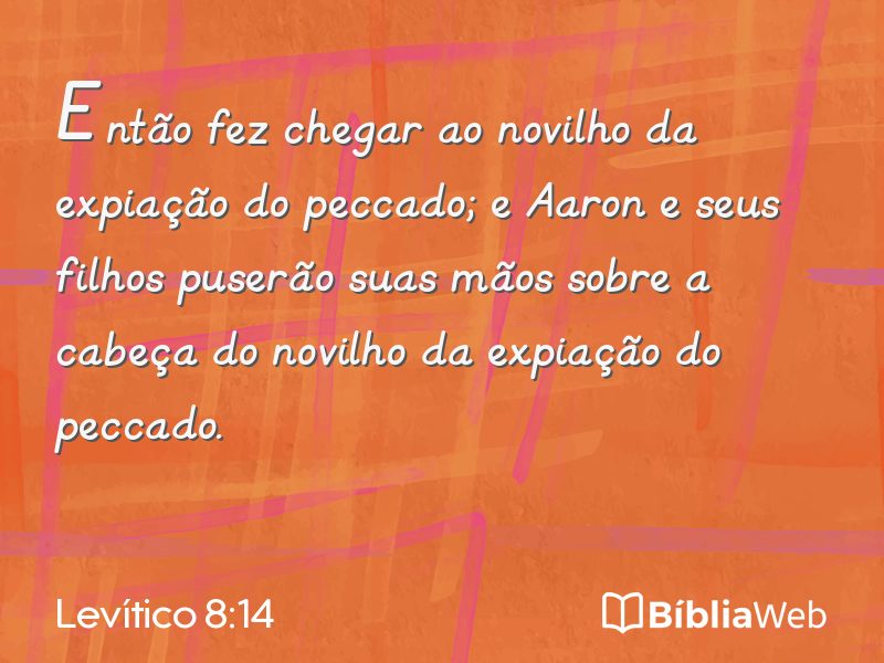 Levítico 8:14 em imagem para compartilhar
