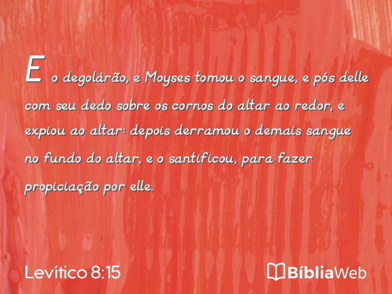 Levítico 8:15 em imagem para compartilhar