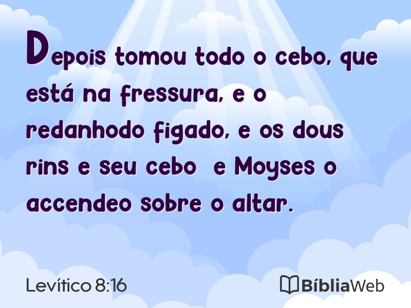Levítico 8:16 em imagem para compartilhar