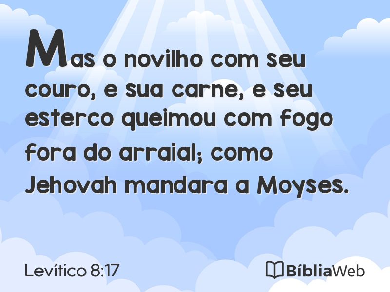 Levítico 8:17 em imagem para compartilhar