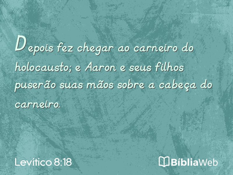 Levítico 8:18 em imagem para compartilhar