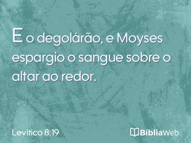 Levítico 8:19 em imagem para compartilhar