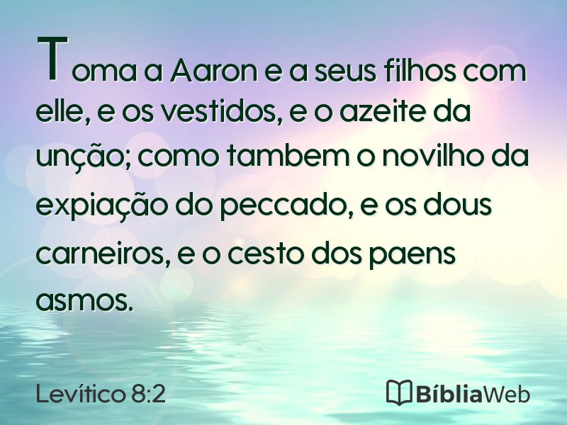 Levítico 8:2 em imagem para compartilhar