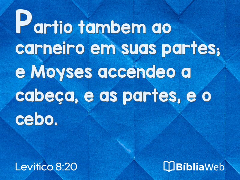 Levítico 8:20 em imagem para compartilhar