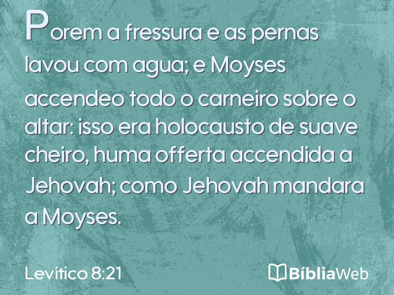 Levítico 8:21 em imagem para compartilhar