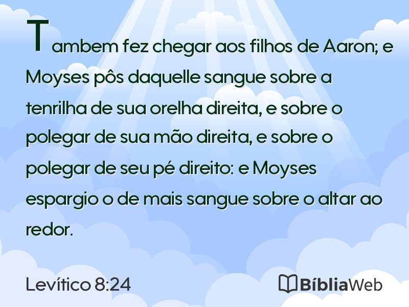 Levítico 8:24 em imagem para compartilhar