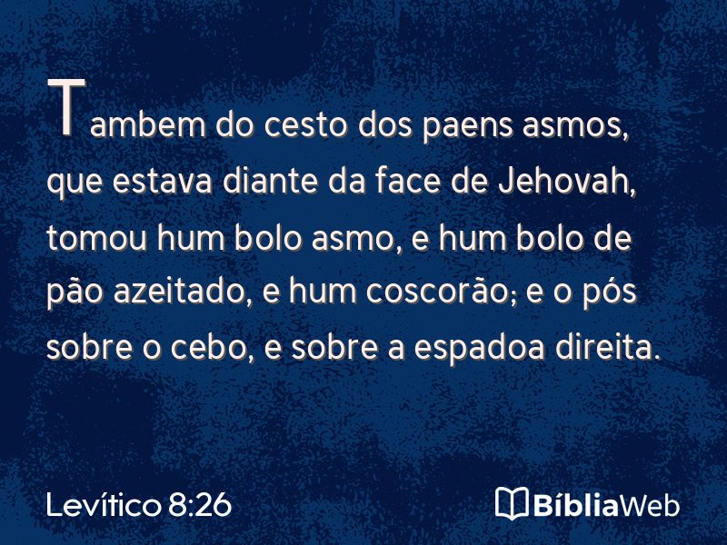 Levítico 8:26 em imagem para compartilhar