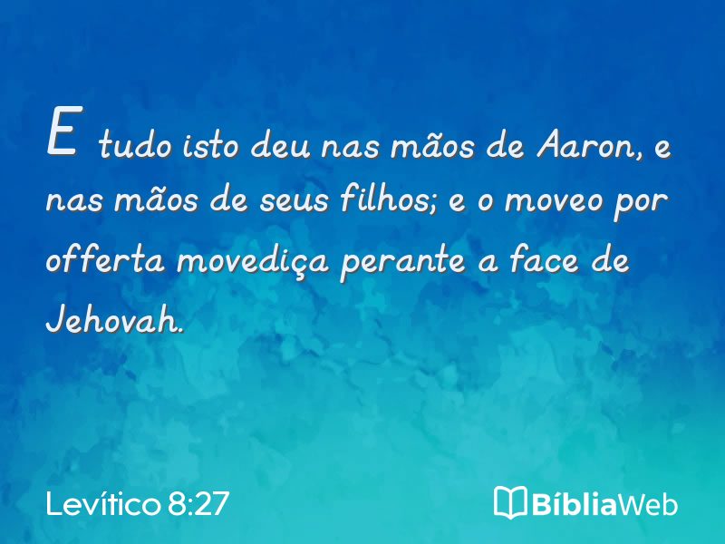 Levítico 8:27 em imagem para compartilhar