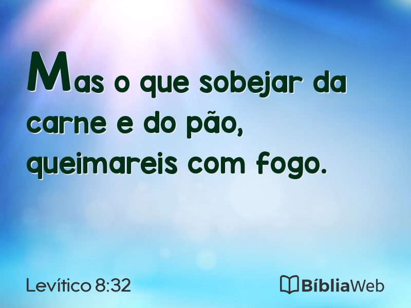 Levítico 8:32 em imagem para compartilhar