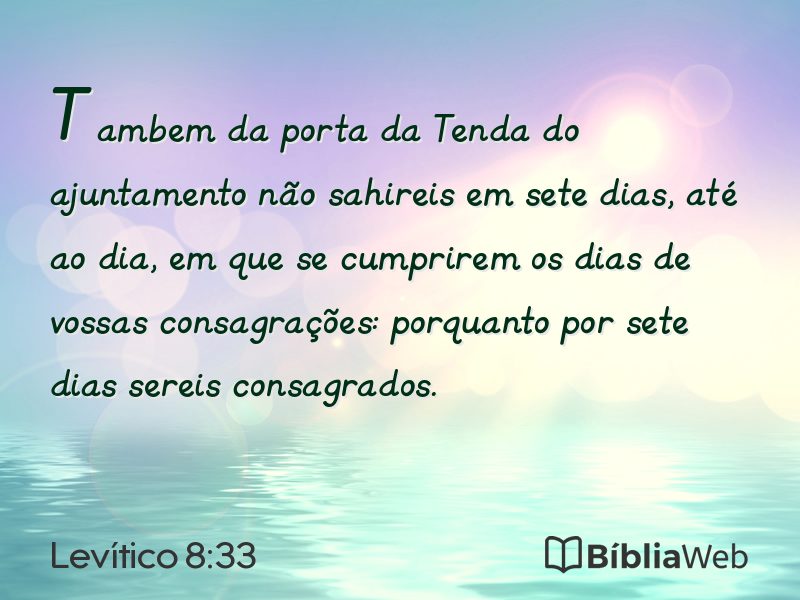 Levítico 8:33 em imagem para compartilhar