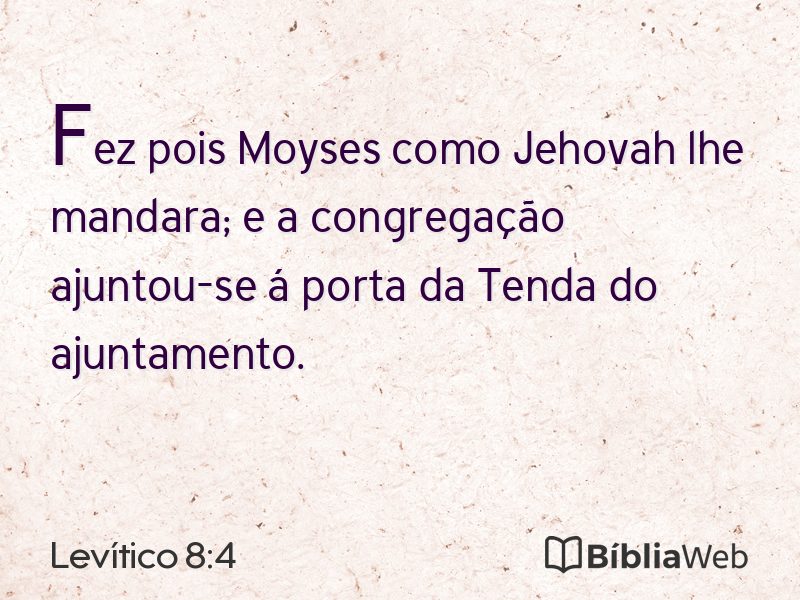 Levítico 8:4 em imagem para compartilhar