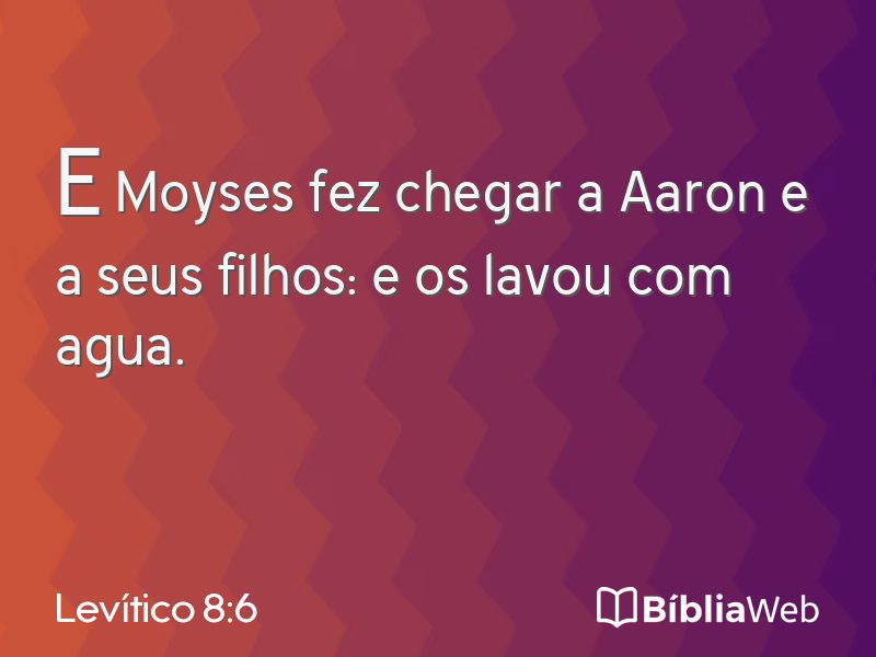Levítico 8:6 em imagem para compartilhar