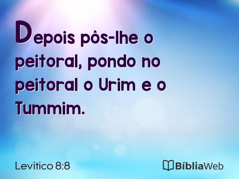 Levítico 8:8 em imagem para compartilhar