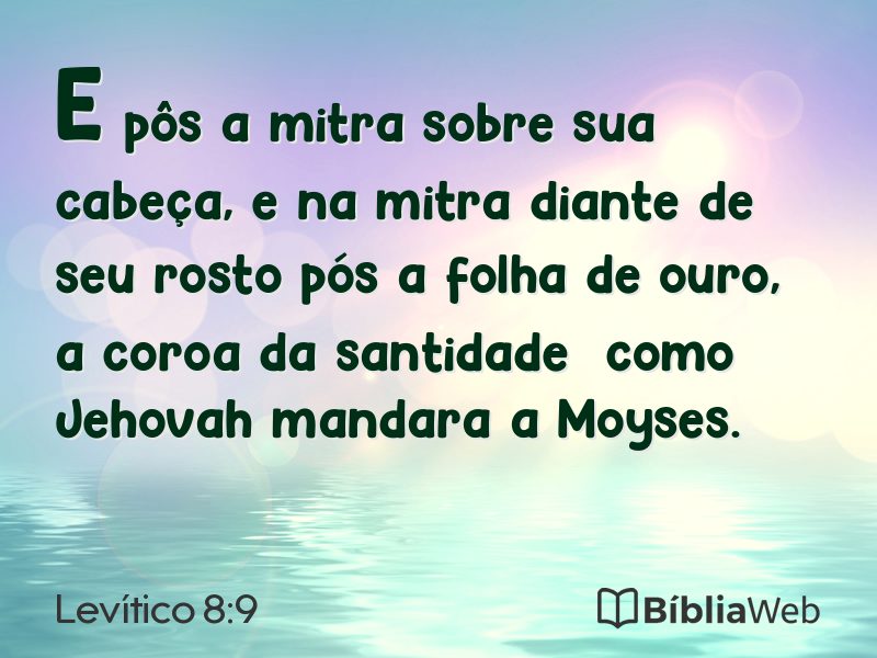 Levítico 8:9 em imagem para compartilhar