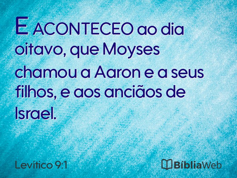 Levítico 9:1 em imagem para compartilhar