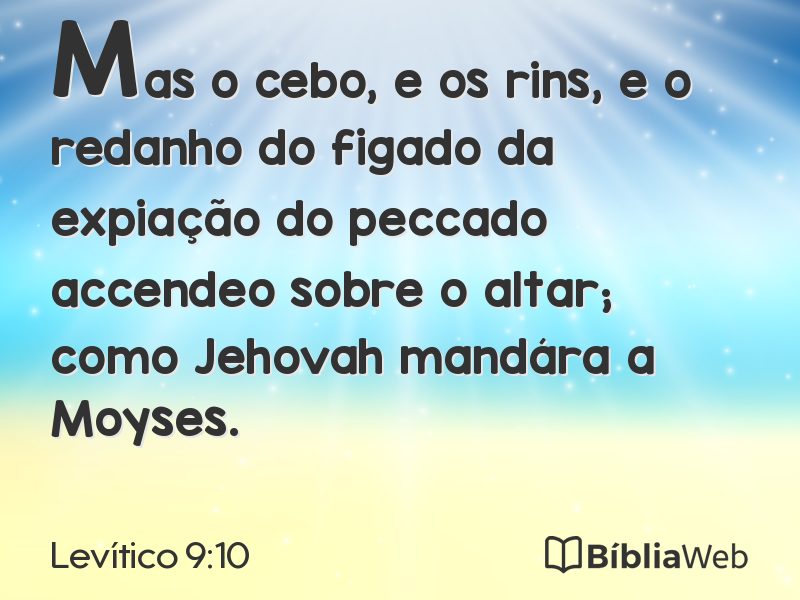 Levítico 9:10 em imagem para compartilhar
