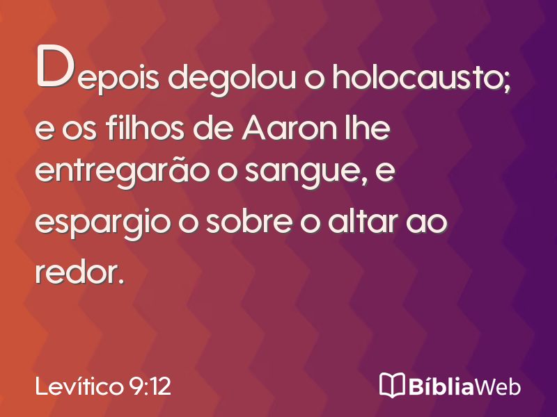 Levítico 9:12 em imagem para compartilhar