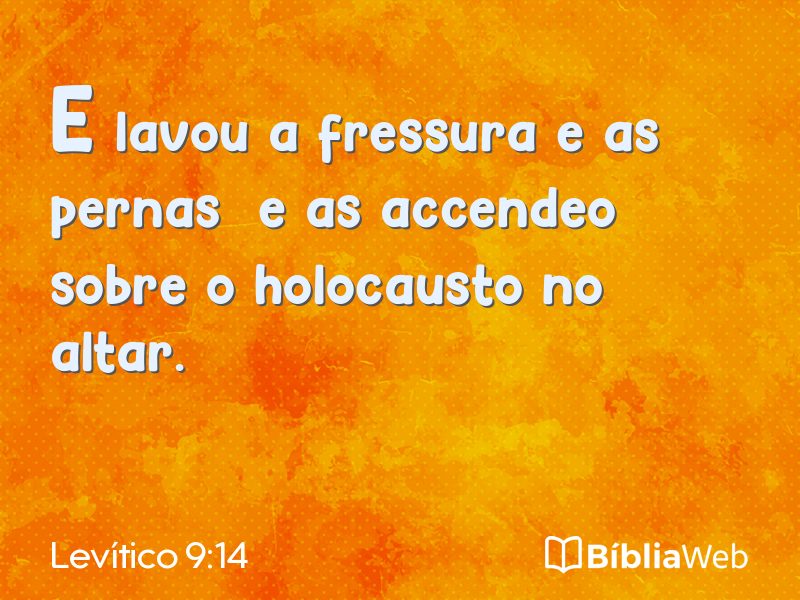 Levítico 9:14 em imagem para compartilhar