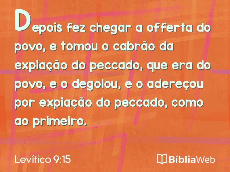 Levítico 9:15 em imagem para compartilhar