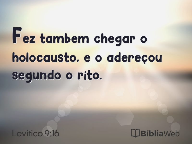 Levítico 9:16 em imagem para compartilhar