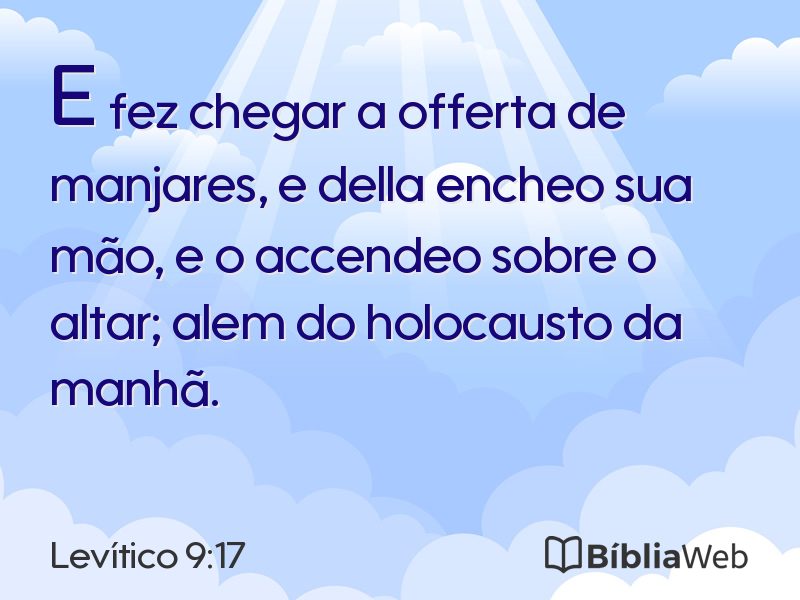Levítico 9:17 em imagem para compartilhar