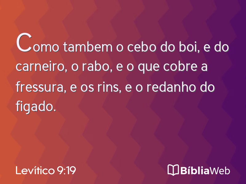 Levítico 9:19 em imagem para compartilhar