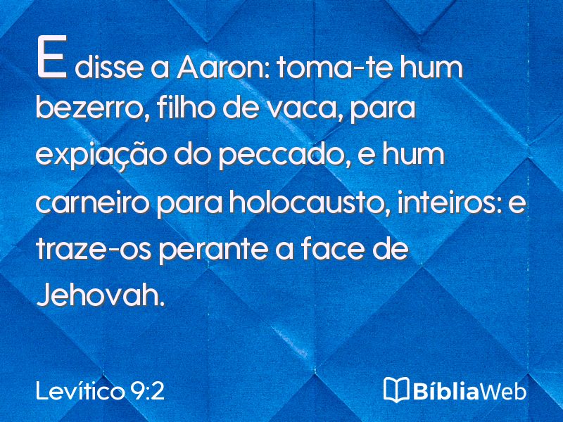 Levítico 9:2 em imagem para compartilhar