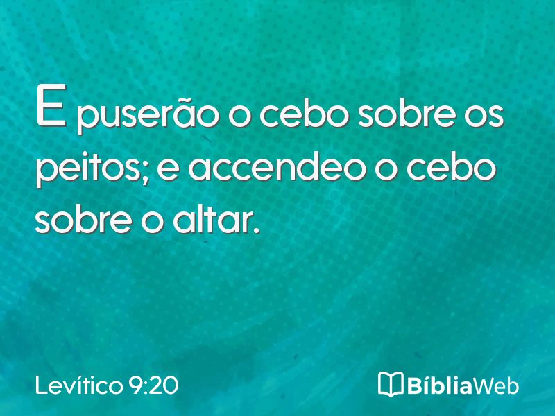 Levítico 9:20 em imagem para compartilhar
