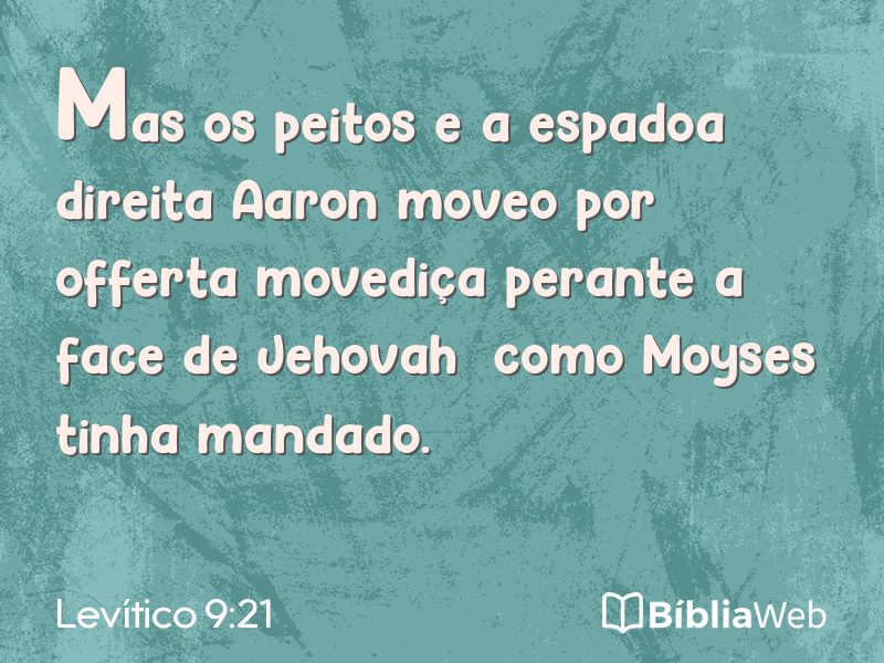 Levítico 9:21 em imagem para compartilhar