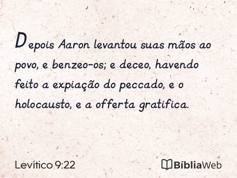 Levítico 9:22 em imagem para compartilhar