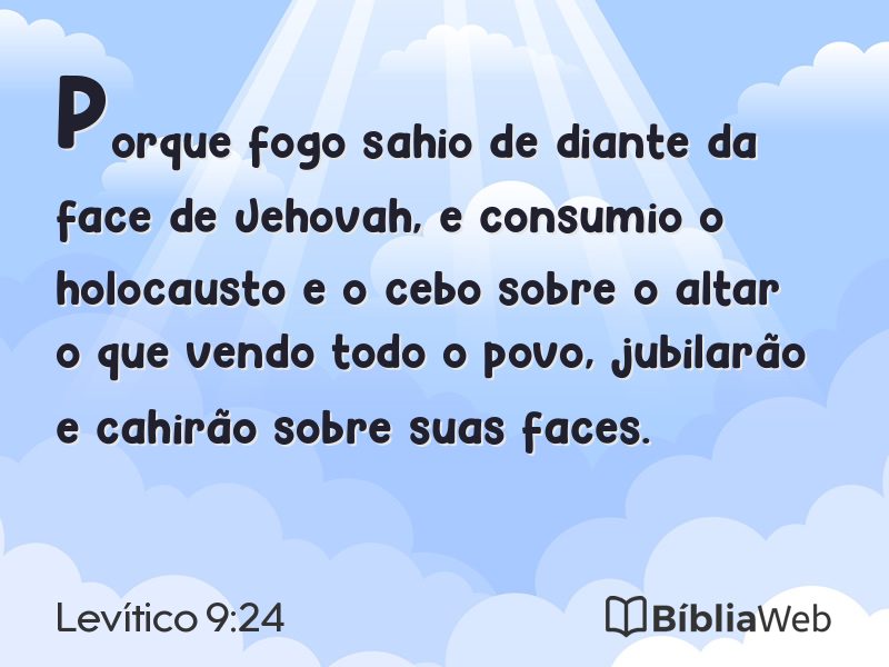 Levítico 9:24 em imagem para compartilhar