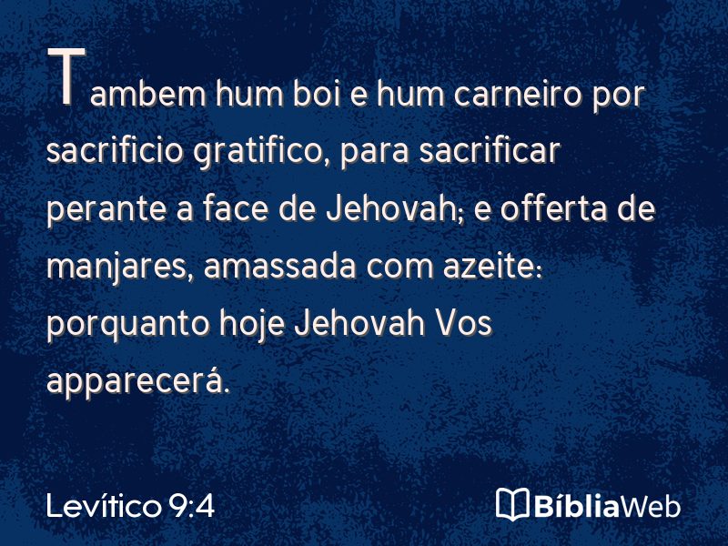 Levítico 9:4 em imagem para compartilhar