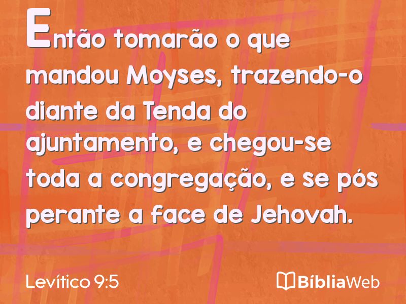 Levítico 9:5 em imagem para compartilhar