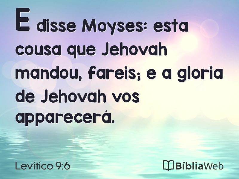 Levítico 9:6 em imagem para compartilhar
