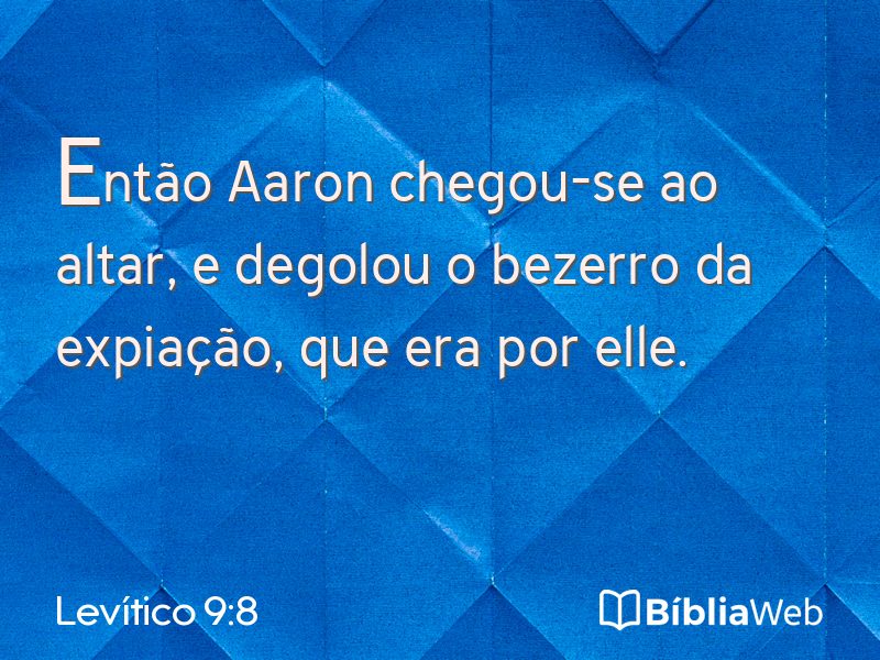 Levítico 9:8 em imagem para compartilhar