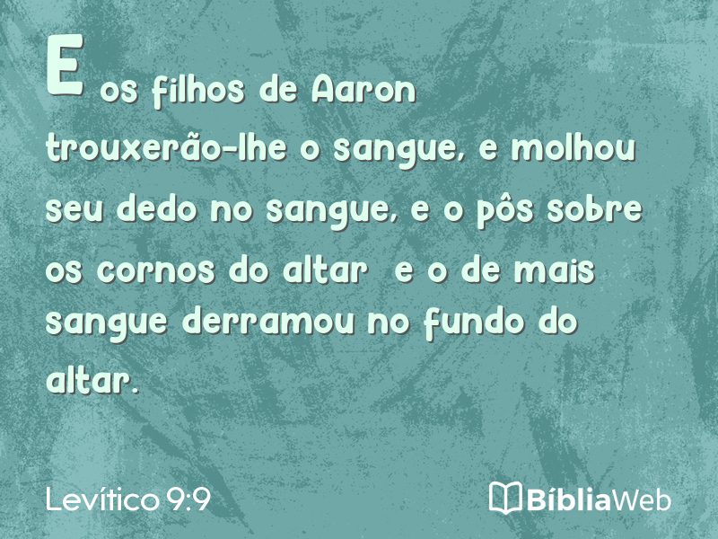 Levítico 9:9 em imagem para compartilhar