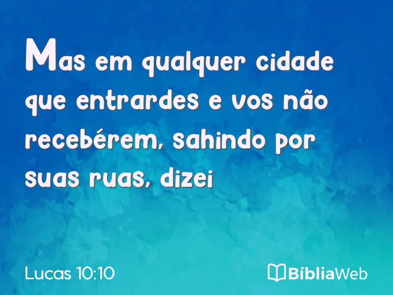 Lucas 10:10 em imagem para compartilhar