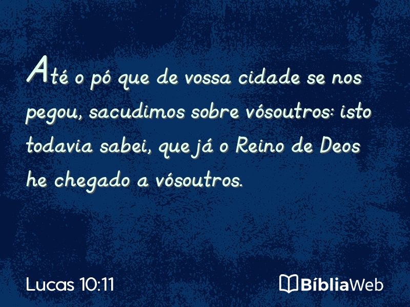Lucas 10:11 em imagem para compartilhar