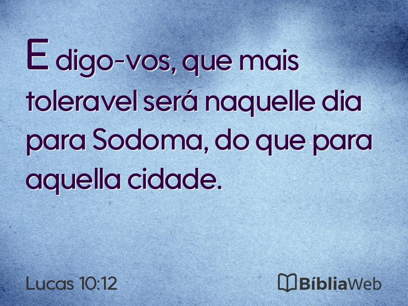 Lucas 10:12 em imagem para compartilhar