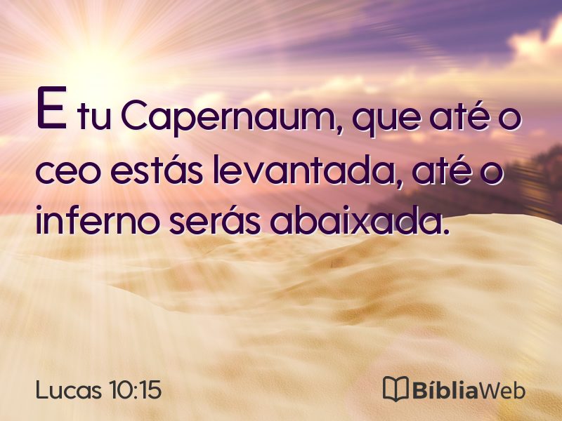 Lucas 10:15 em imagem para compartilhar