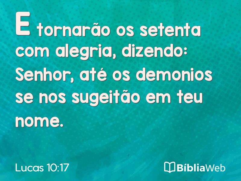 Lucas 10:17 em imagem para compartilhar