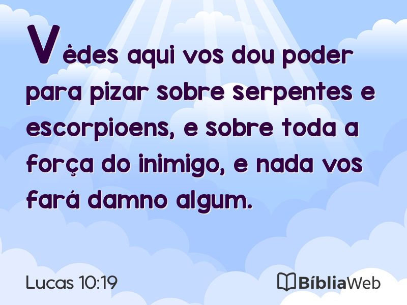 Lucas 10:19 em imagem para compartilhar