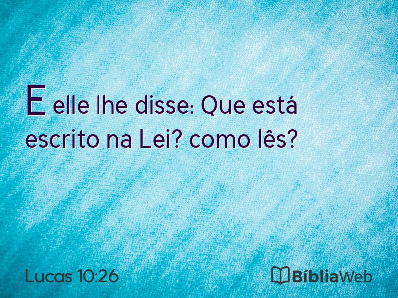 Lucas 10:26 em imagem para compartilhar