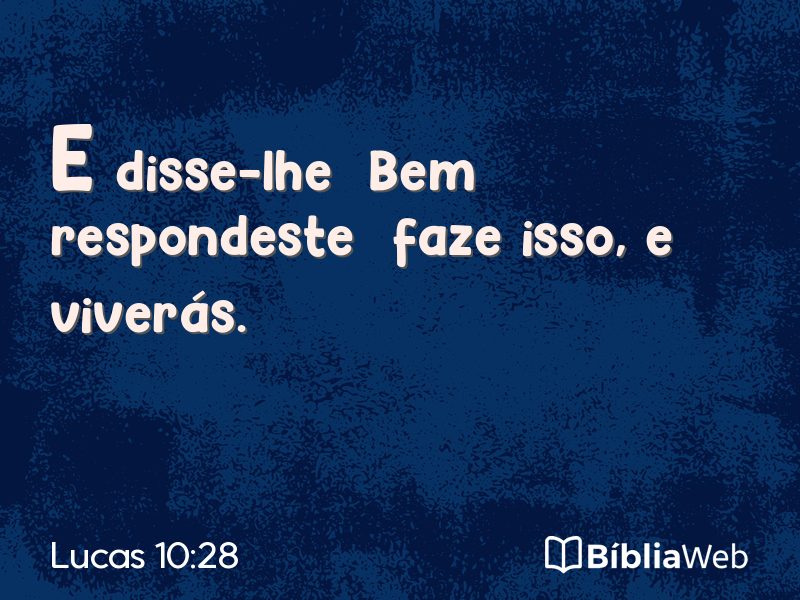 Lucas 10:28 em imagem para compartilhar