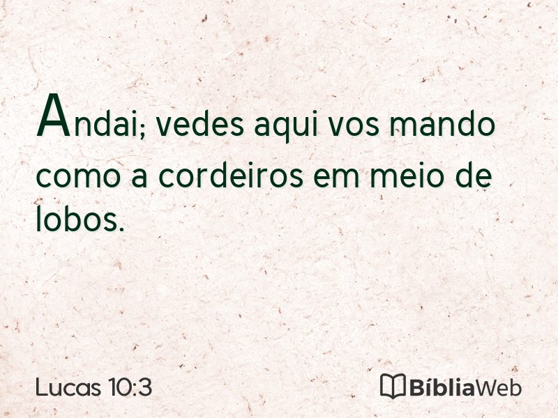 Lucas 10:3 em imagem para compartilhar