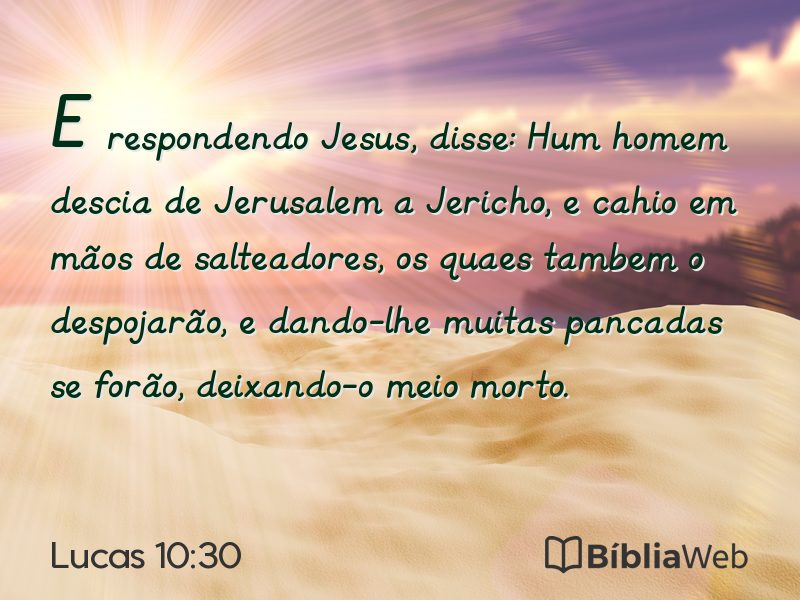 Lucas 10:30 em imagem para compartilhar