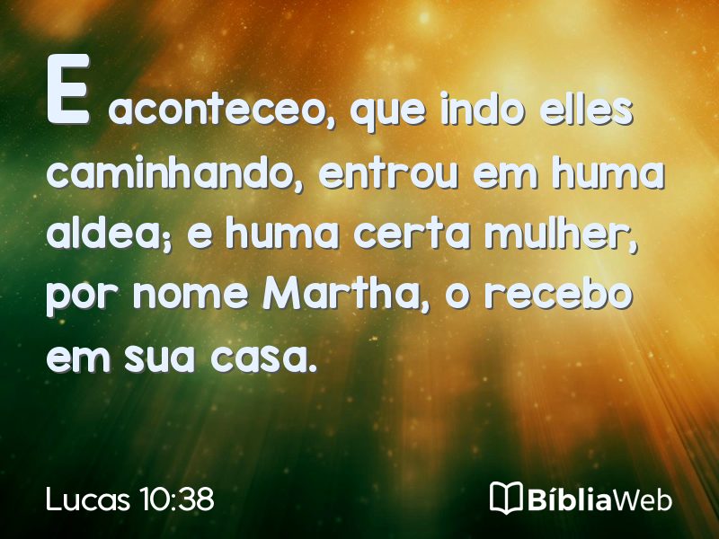 Lucas 10:38 em imagem para compartilhar